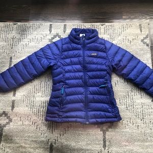 Girls Patagonia Down Sweater Jacket, size M 10